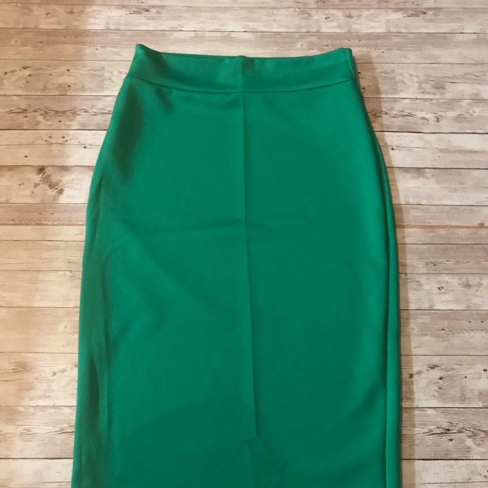 Windsor green midi skirt
